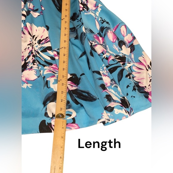 Roz & Ali Blue and White Fit and Flare Dress for Prom or Wedding - Picture 4 of 6